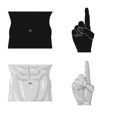 Vector illustration of human and part logo. Collection of human and woman stock Stock Illustration