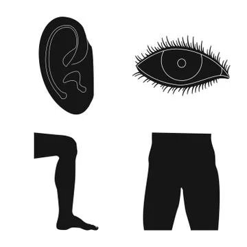 Vector illustration of human and part logo. Collection of human and woman stock Stock Illustration