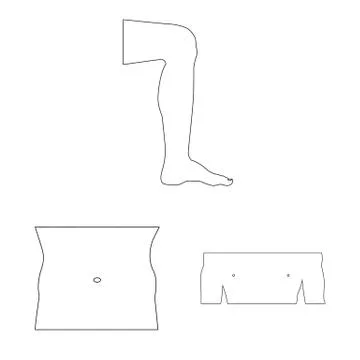 Vector illustration of human and part symbol. Collection of human and woman Stock Illustration