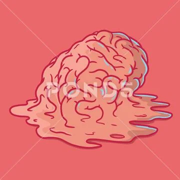 Vector illustration of human brain. Stock Illustration