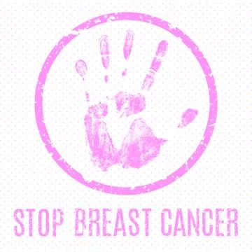 Vector illustration. Human diseases. Stop breast cancer. Stock Illustration