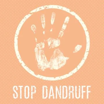 Vector illustration. Human diseases. Stop dandruff. イラスト素材