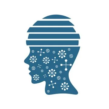 Vector illustration of a human head Stock Illustration