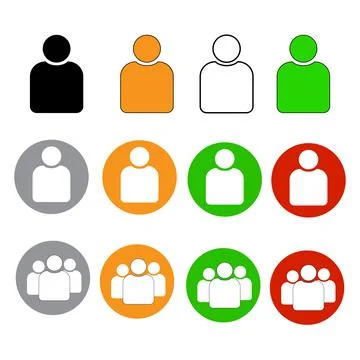 Vector illustration of human icons on white background Stock Illustration