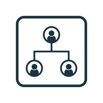 Vector Illustration Of Human Resources Symbol On Organisation Structure Icon. Stock Illustration