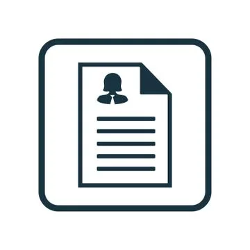 Vector Illustration Of Human Resources Symbol On Female Resume Icon. Premium  Stock Illustration