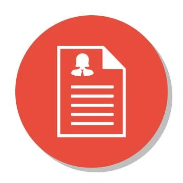 Vector Illustration Of Human Resources Symbol On Female Resume Icon. Premium  Stock Illustration