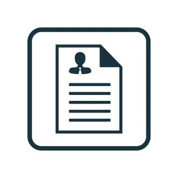 Vector Illustration Of Human Resources Symbol On Male Resume Icon. Premium Qu Stock Illustration