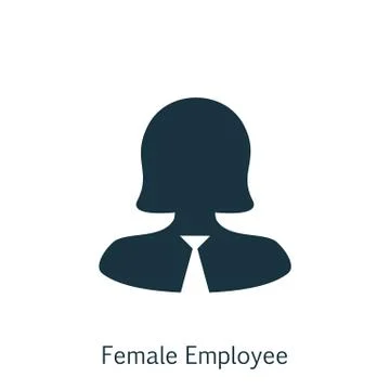 Vector Illustration Of Human Resources Symbol On Female Employee Icon. Premiu Stock Illustration