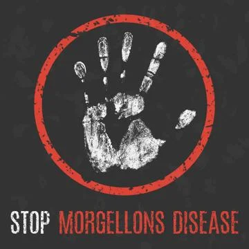 Vector illustration. Human sickness. Stop morgellons disease. Stock Illustration