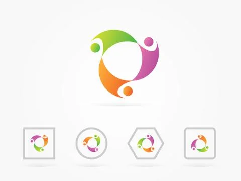 Vector Illustration Humman Potential circle logo Stock Illustration