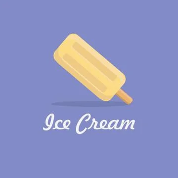 Vector illustration ice cream flat design icon Stock Illustration