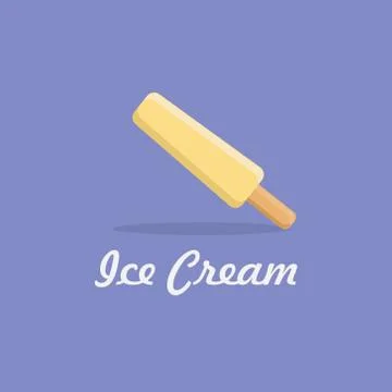 Vector illustration ice cream flat design icon Stock Illustration