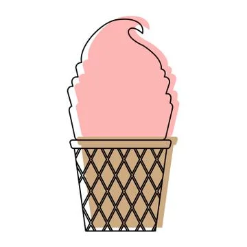 Vector illustration of ice cream isolated on white background Stock Illustration