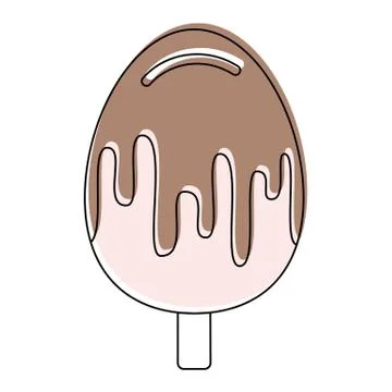 Vector illustration of ice cream isolated on white background Stock Illustration