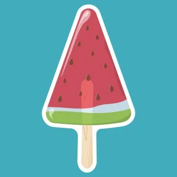 Vector illustration of ice cream or popsicle Stock Illustration