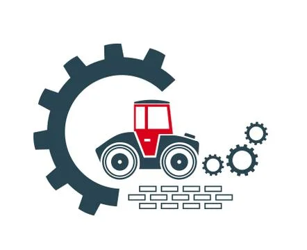 Vector illustration of the icon and logo of an asphalt concrete Stock Illustration