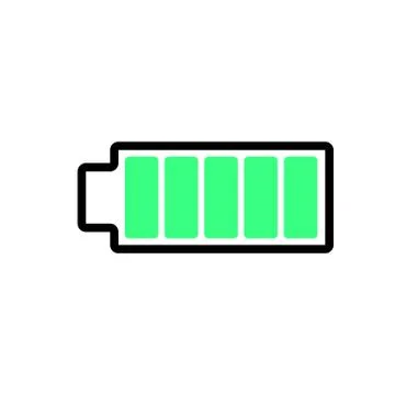 Vector illustration icon battery full in isolated Stock Illustration