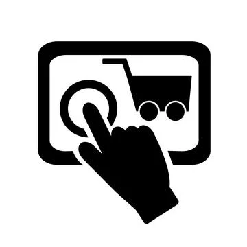 Vector illustration, icon, click and buy. Stock Illustration