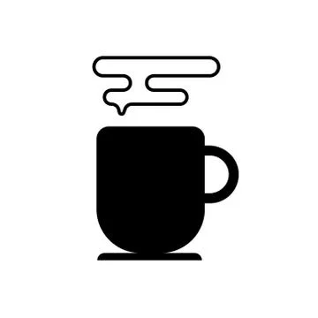 Vector illustration icon cup in black isolated Stock Illustration