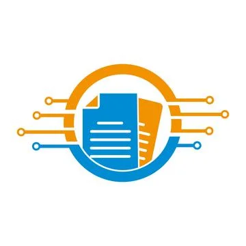 Vector illustration icon with document tracking marker system concept logo desig イラスト素材