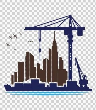 Vector illustration icon element background of a crane Stock Illustration
