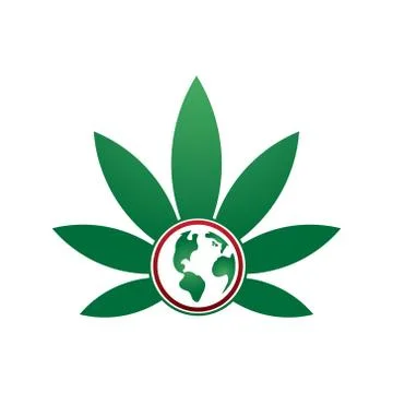 Vector illustration icon leaf and globe green color Stock Illustration