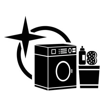 Vector illustration, icon, logo. Cleaning, home care. Isolated. Stock Illustration