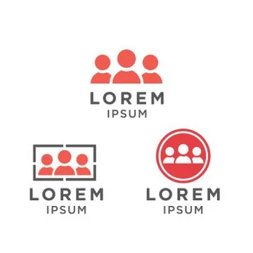 Vector illustration icon logo design for community and organization Stock Illustration