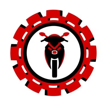 Vector illustration, icon, logo, motorcycle, scooter.	 Stock Illustration