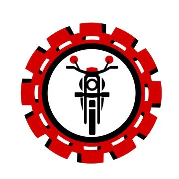 Vector illustration, icon, logo, motorcycle, scooter.	 Stock Illustration