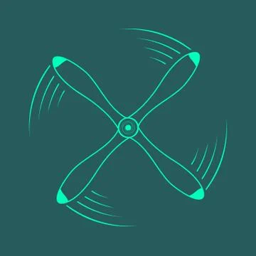Vector illustration. Icon rotating propeller. Symbol quadrocopter drone aircr Stock Illustration