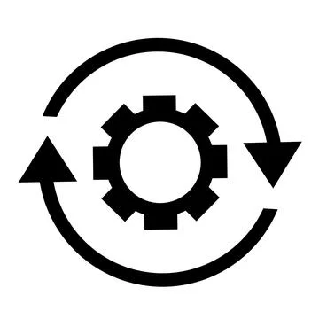 Vector illustration, icon, rotation of two round arrows. 스톡 일러스트