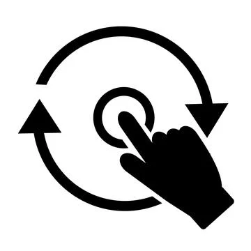 Vector illustration, icon, rotation of two round arrows. Stock Illustration