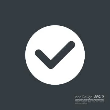 Vector illustration of icon yes. Stock Illustration