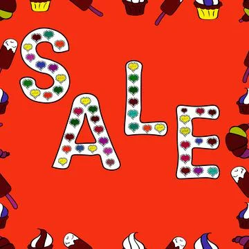 Vector illustration. Illustration in red, black and white colors. Sale tags set Stock Illustration