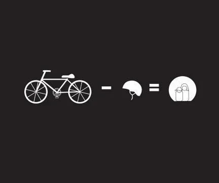 Vector illustration illustrator bicycle riding safty concept 스톡 일러스트