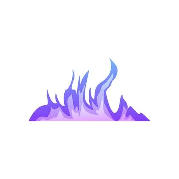 Vector illustration with the image of an elongated border of fantasy fire effect Stock Illustration
