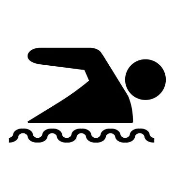 Vector illustration, image of a swimmer's web icon. Stock Illustration