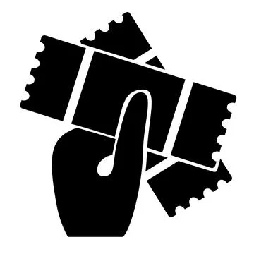 Vector illustration, image of the ticket web icon. Stock Illustration