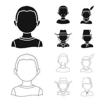 Vector illustration of imitator and resident icon. Set of imitator and culture Stock Illustration