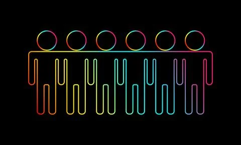 Vector illustration Inclusion and diversity culture equity icon Illustrazione stock