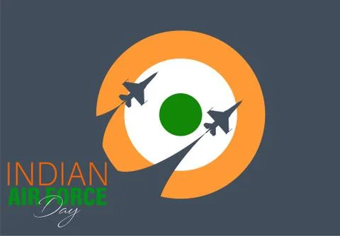 Vector Illustration of Indian Air Force Day observed on October 8. Illustrazione stock