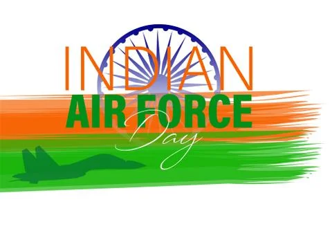 Vector Illustration of Indian Air Force Day observed on October 8. Illustrazione stock