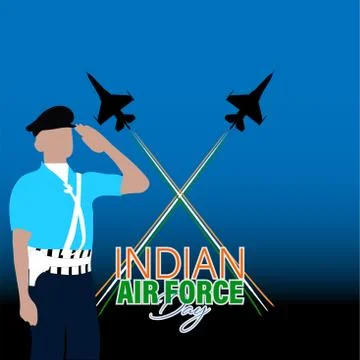 Vector Illustration of Indian Air Force Day observed on October 8. Illustrazione stock
