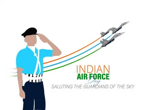 Vector Illustration of Indian Air Force Day observed on October 8. Illustrazione stock