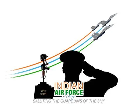 Vector Illustration of Indian Air Force Day observed on October 8. Illustrazione stock