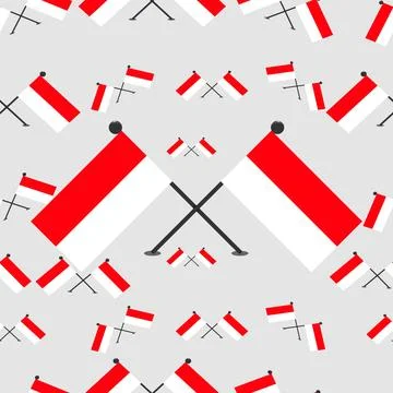 Vector Illustration of Indonesian Pattern Flags Stock Illustration