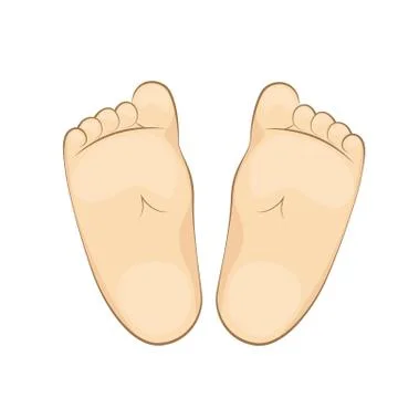 Vector illustration of a infant soles. Stock Illustration