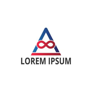 Vector illustration infinity and triangle icon logo modern design Stock Illustration